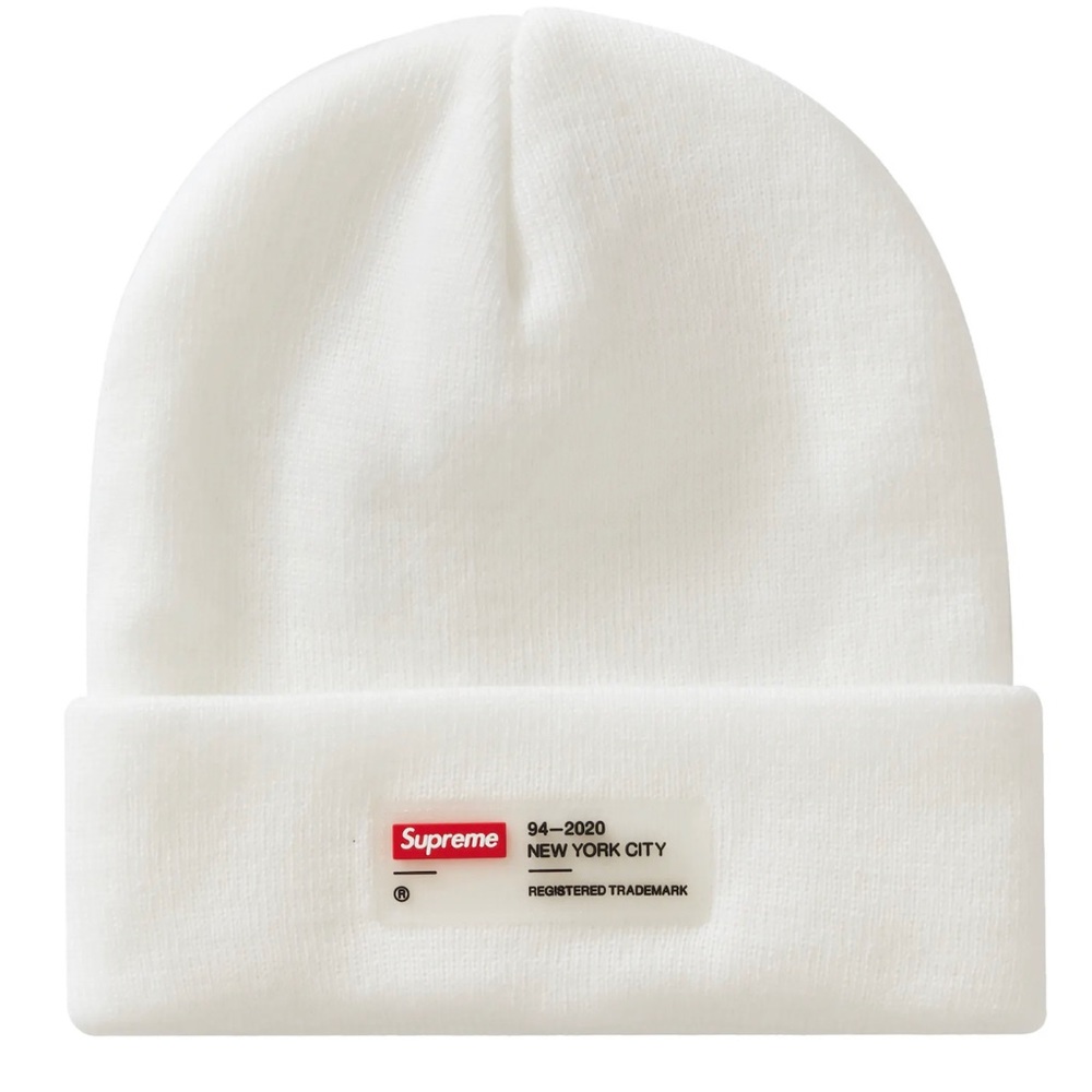 Supreme Clear Label Beanie White NEW 💥💥 Authentic